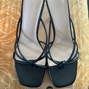 Elegant Black Strappy Women's Shoes